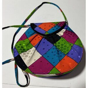 Stuart Weitzman Purse Vintage  80s Bright Shaped Hard Shell Fabric New Wave